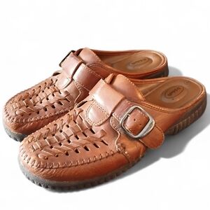 Brown Leather Women's Sizev9bSlip-On Shoes